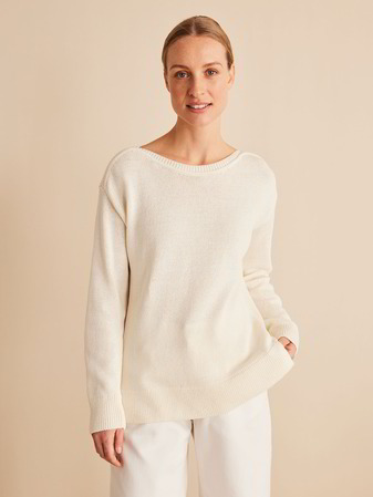 Pullover Langarm, offwhite