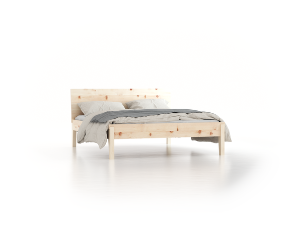 Bett Alpina mit Betthaupt, 160 x 200 cm, Zirbe