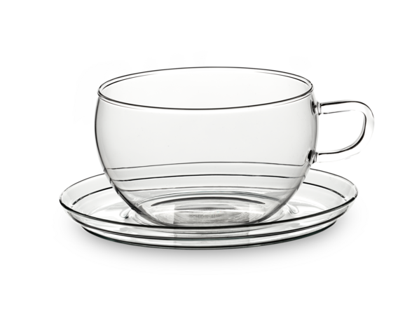 Jumboteetasse ohne Teesieb ø 16 cm Höhe und ohne Deckel 8 cm, Borosilikatglas