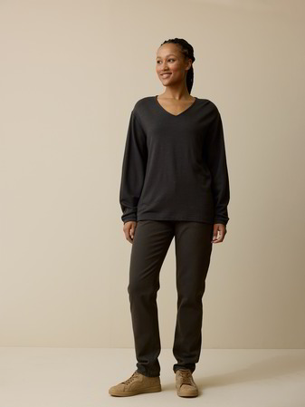 Sweater aus Bio Wolle, kohle