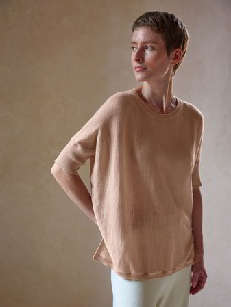 Pullover Kurzarm, sandelholz