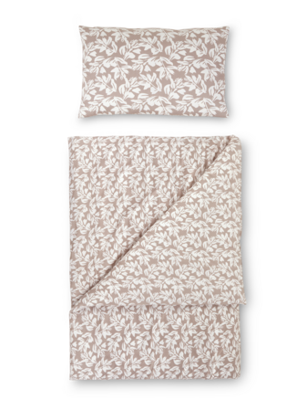 Deckenüberzug LIORA, hasel, 100 % Baumwolle, Satin, GOTS