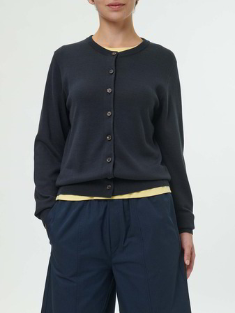 Strickjacke aus Bio-Baumwolle, 38 navy