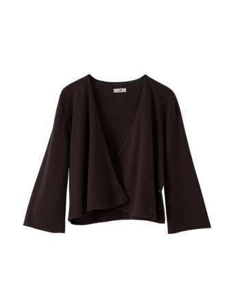 Strickjacke-Kimono, Bio Baumwolle Alpaka, graphit