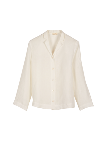 Nachthemd aus Bio-Leinen, offwhite