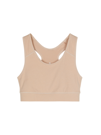 Yoga Bra aus Bio Baumwolle, camelie