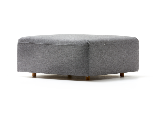 Hocker Sereno, bodennah, Eiche, Wollstoff Elverum Mocca