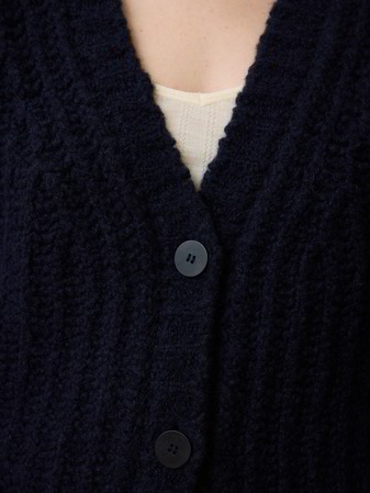 Strickjacke aus Bio-Wolle, dunkelblau