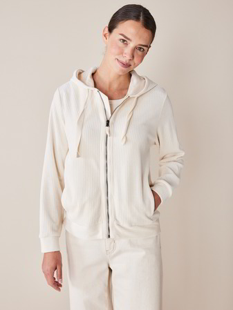 Kapuzenjacke, 100 % Bio Baumwolle, natur