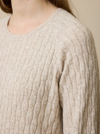Pullover aus Bio-Baumwolle und Wolle, sand melange