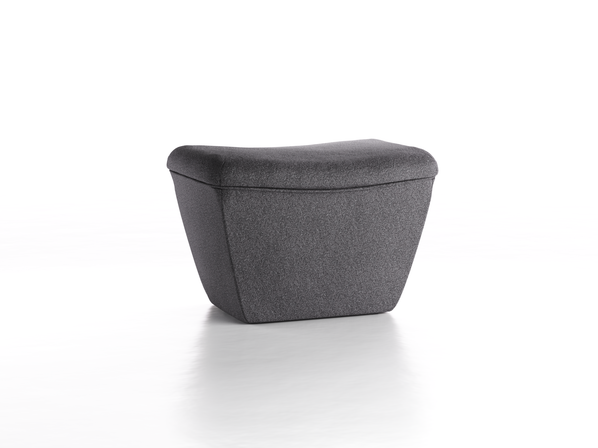 Hocker Coppini B 61,4 x T 44,5 x H 43 cm, mit Bezug, Wollstoff Kaland Schiefer (67)