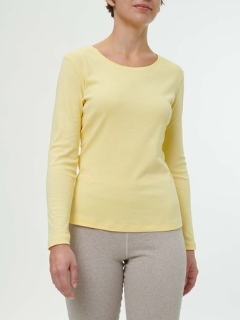 Langarmshirt aus Bio-Baumwolle, zitronensorbet