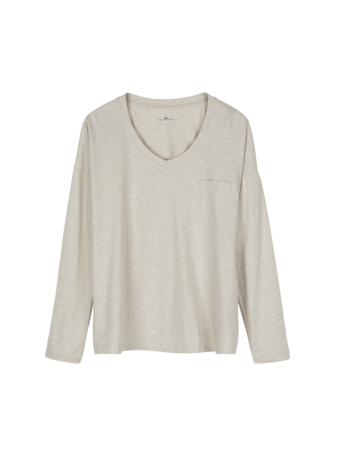 Schlafshirt aus Bio-Baumwolle, natur melange