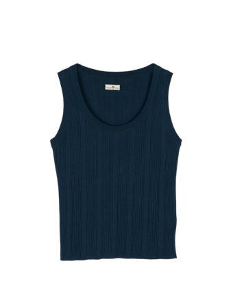 Stricktop aus Bio-Baumwolle, nachtschatten blau