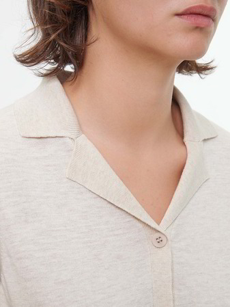 Strickshirt aus Bio-Baumwolle, 14 natur melange
