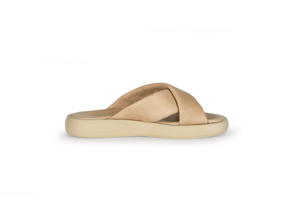 Ledersandale, off white