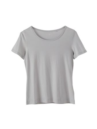 Kurzarmshirt aus Bio Baumwolle, lichtblau