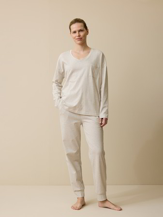 Schlafshirt aus Bio-Baumwolle, natur melange