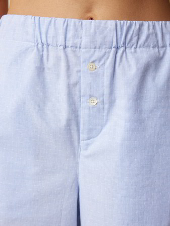  Pyjamahose, 100 % Bio Baumwolle, silberblau
