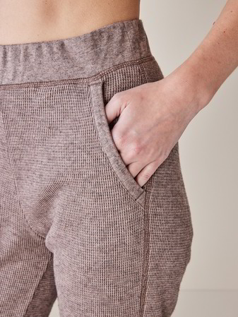 Yogahose, 80 % Bio Baumwolle, 20 % Bio Wolle, rosenholz melange
