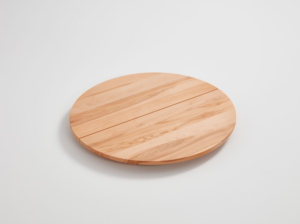Einlegeboden für Sofatisch TIMO rund, Kernbuche