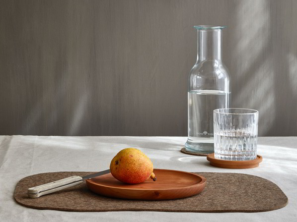 Tischset aus Wollfilz, braun