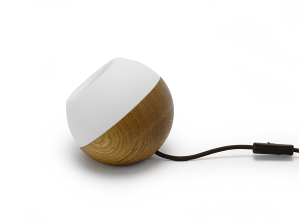 Avo Tischleuchte Eiche, 16 cm Ø 