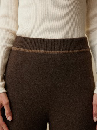 Strickhose aus Yakwolle, espresso