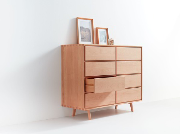 Highboard Tesoro mit 8 Laden,  Buche