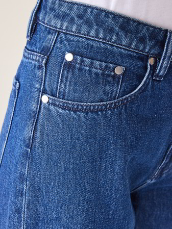 Jeans Relax, 100 % Bio-Baumwolle, mittelblau denim