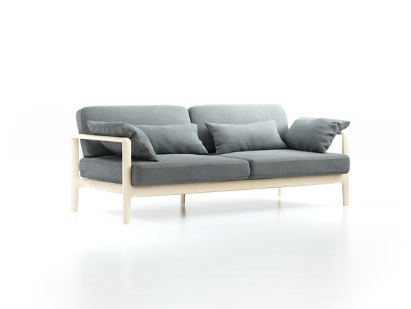 Einzelsofa Linera, breit, Wollstoff Elverum Mocca (73), Esche