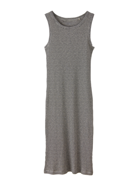Kleid Rippe, ringel-rippe natur/navy