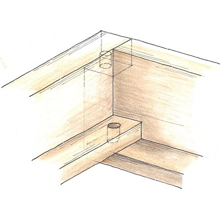 Zerlegbare Holzverbindungen - Steckverbindung geschlossen