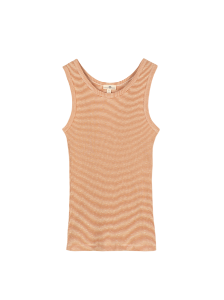 Top, ringel-rippe sanddorn