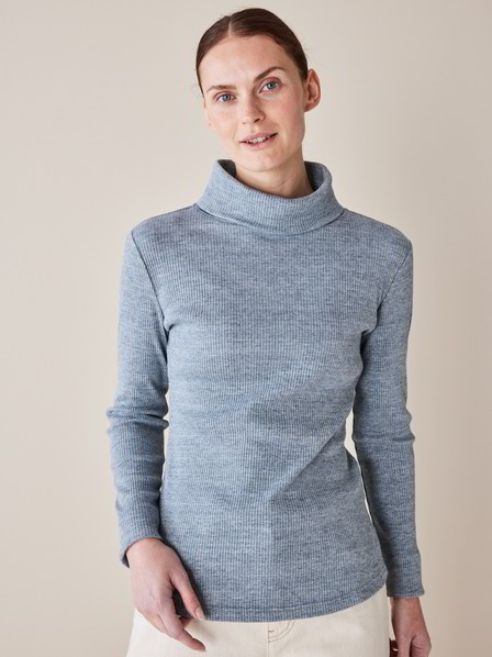 Shirt Langarm, topas melange