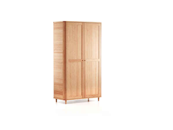 Kleiderschrank Tonda 2-türig, B 120,2 cm x T 60,2 cm x H 210 cm, Holz, Eiche