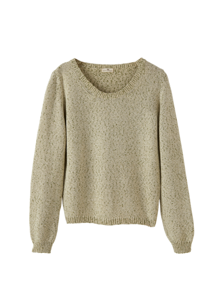 Pullover Langarm, olive melange