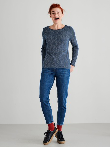 Shirt-Langarm, 75 ringel indigo