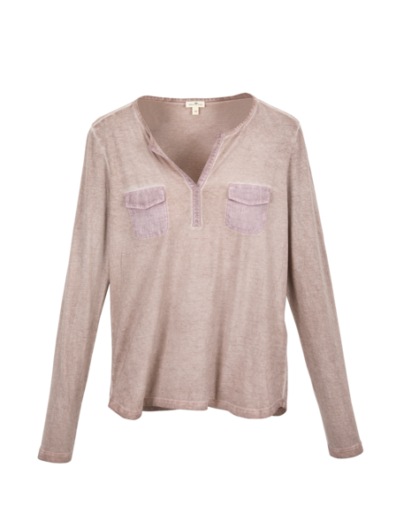 Shirt Langarm, altrosé, Vorderseite