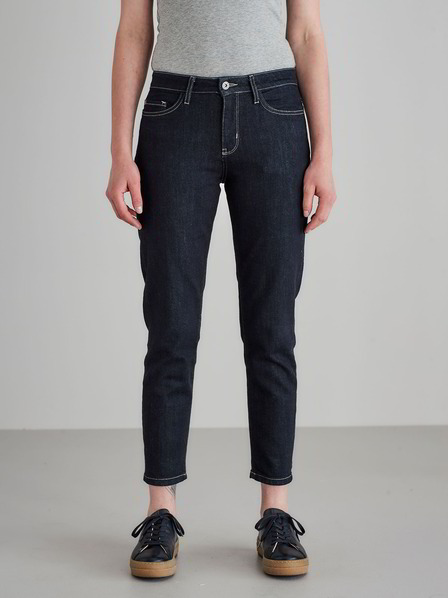 Jeans-7/8 Länge, dark denim