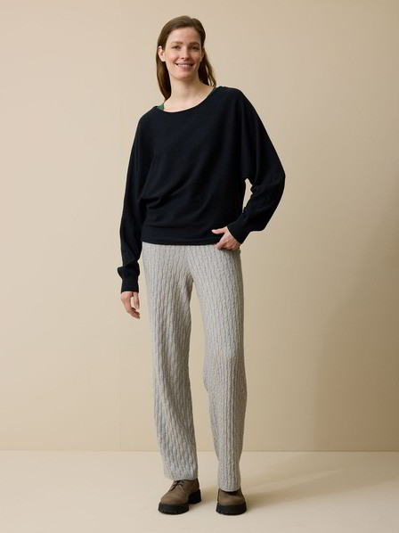 Pullover aus Bio-Baumwolle/Wolle, navy