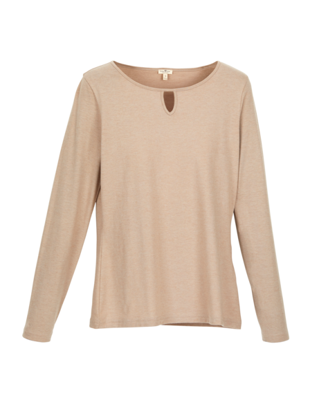 Shirt Langarm, sand melange