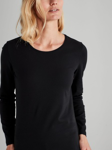 Shirt-Langarm, schwarz
