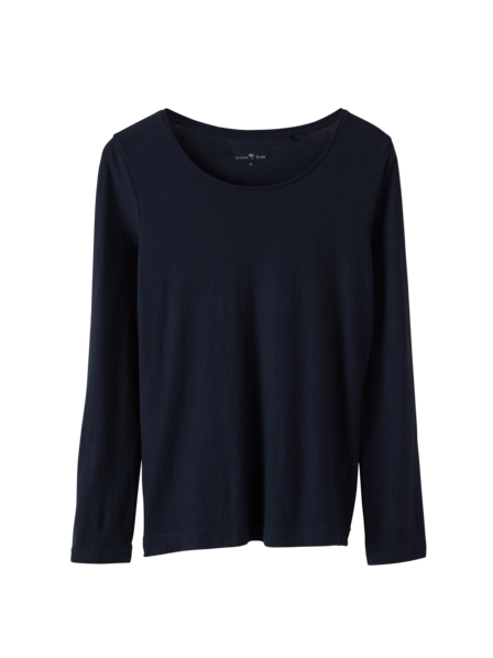 Langarmshirt aus Bio Baumwolle, navy