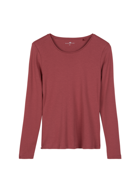 Langarmshirt aus Bio-Baumwolle, himbeere