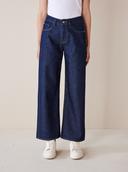 Jeans weites Bein, 100% Bio-Baumwolle, dark denim