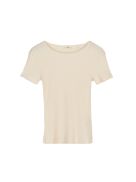 Kurzarmshirt Rippe, natur