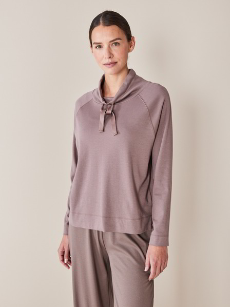 Sweatshirt Langarm, 100 % Bio Baumwolle, deep mauve