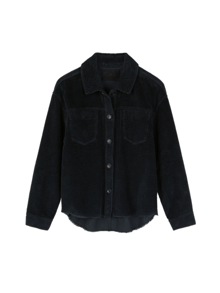 Blusenjacke Cord aus Bio-Baumwolle, navy