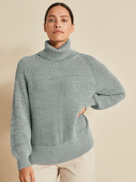 Strickpullover-Rollkragen, agave